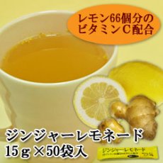 画像1: 【国産の生姜、レモン使用】ジンジャーレモネード スティック15ｇX50個入り（業務用） (1)