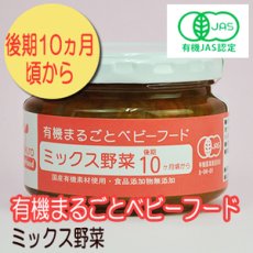 画像1: 有機まるごとベビーフード ミックス野菜 100ｇ 後期10か月頃から 味千汐路(Japanese Organic whole baby food, mixed vegetables, 100g, from around 10 months Ajisen Shioji) (1)