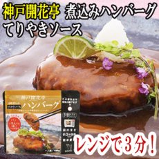 画像1: レトルト ハンバーグ 神戸開花亭 芳醇煮込みハンバーグ テリヤキソース 190ｇ（レンジ調理・常温長期保存） (1)