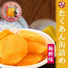 Photo1: ごはんのおとも たくあん缶詰め 梅酢味 70g 道本食品 (1)