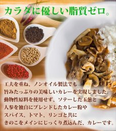 画像4: レトルトカレー ノンオイルきのこカレー180g 　脂質ゼロなのに旨みたっぷり！糖質ゼロ食品　インスタントカレー　即席カレー　ダイエット(Japanese Retort Curry Non-Oil Mushroom Curry 180g Zero fat but full of flavor! Sugar-free food Instant curry Instant curry Diet) (4)