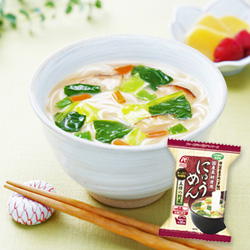 アマノフーズ　フリーズドライ　無添加 にゅうめん 五種の野菜 ４袋(Japanese Amano Foods Freeze-Dried Additive-Free Ramen Noodles Five Kinds of Vegetables 4 bags)