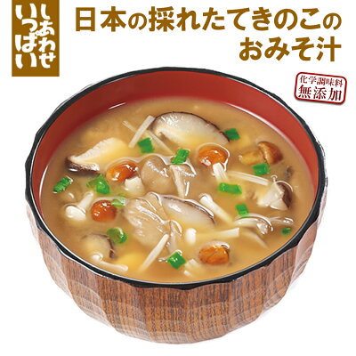 Photo1: フリーズドライ 味噌汁 無添加 日本の採れたてきのこのおみそ汁 9.2ｇ×10袋（コスモス食品） (1)