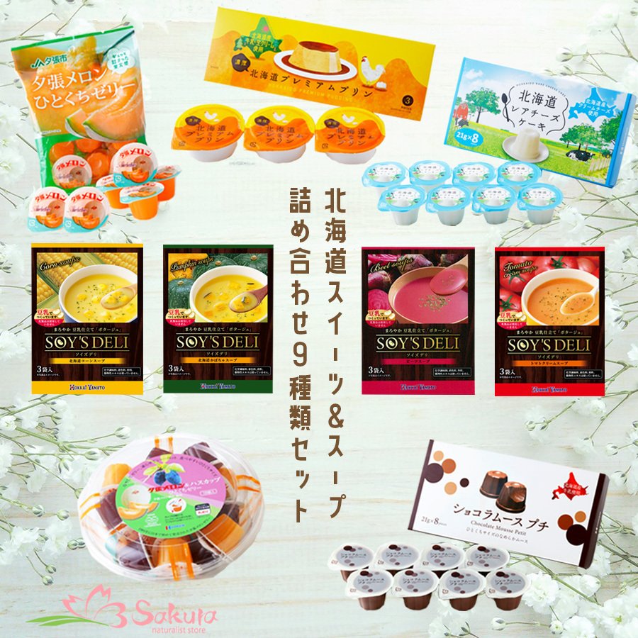 Photo1: 北海道スイーツ＆スープ詰め合わせ9種セット (1)