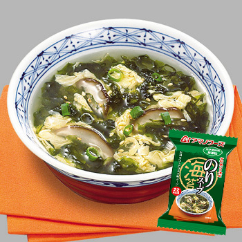 Photo1: 「無添加」のりスープ6.0ｇＸ10袋セット【アマノフーズのフリーズドライ海藻スープ：日本国内製造】（素材の栄養を保ちつつ美味しさを封じ込めた） (1)