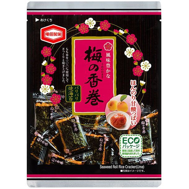 Photo1: 亀田製菓　梅の香巻　16枚入り (1)