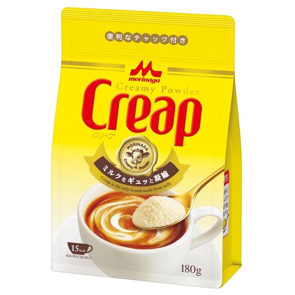 森永乳業 クリープ袋 チャック付き 180g  詰め替え  【海外発送可】